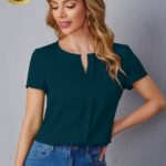 Dhunki 8191 short Sleeves green Top 240 Dhunki fashion brand Designer top