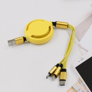 3 in 1 Charging Cable (1 Pc / Mix Color)